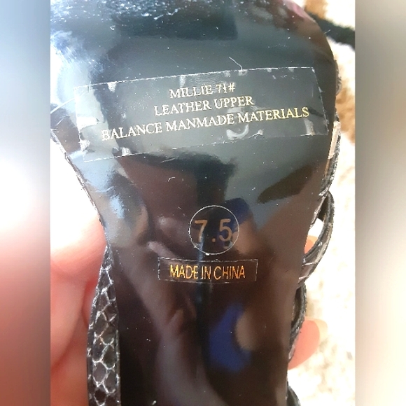 Dollhouse Women's Leather Upper Highheel Slingback Black Silver 7.5 Sexy - Picture 7 of 7